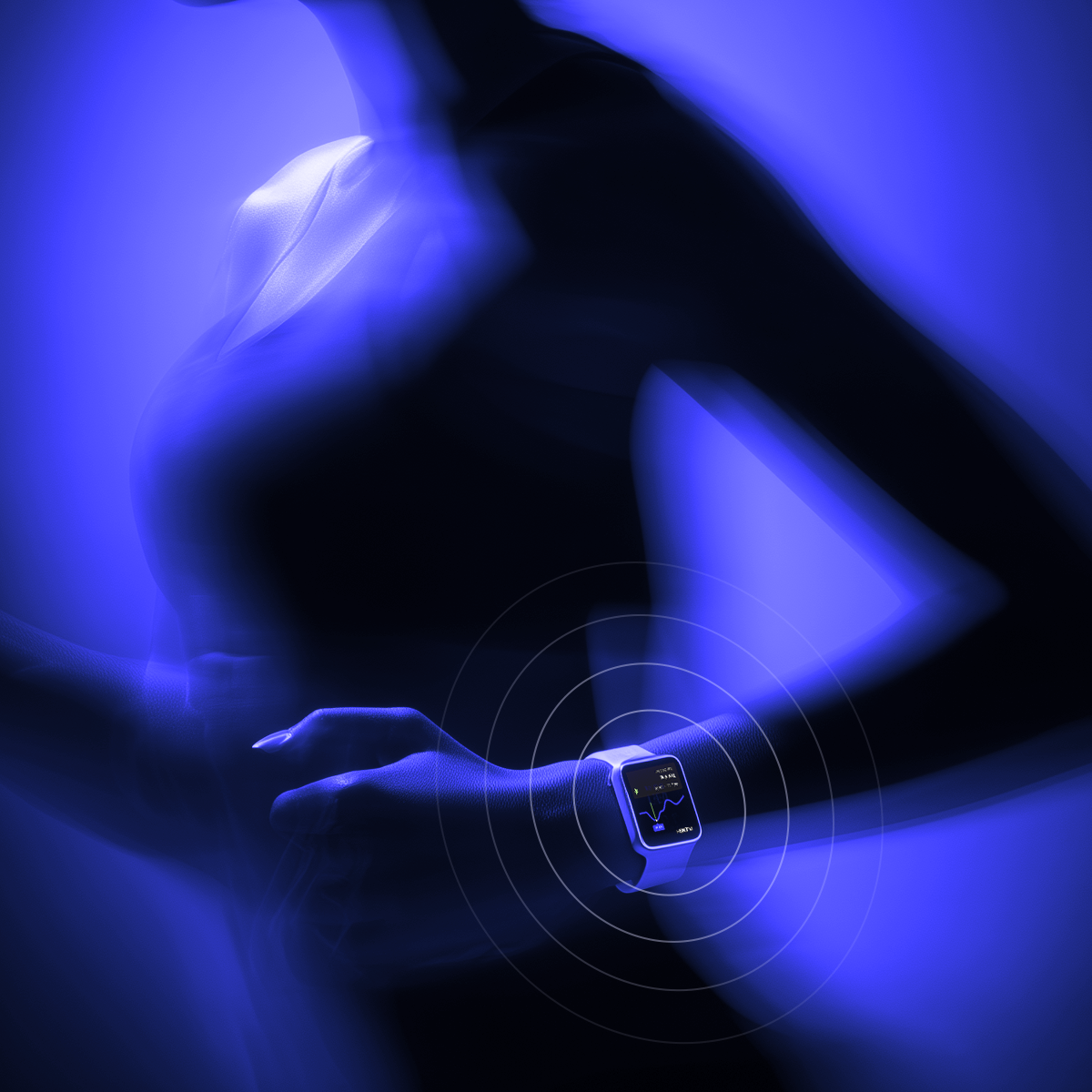 Black and white portrait of a dance instructor posing in front of a dark background.